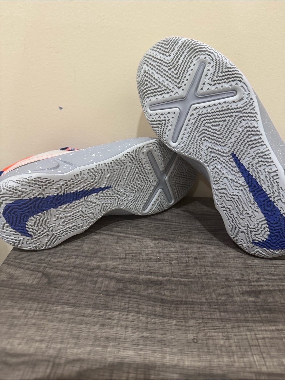Nike Kids Sneakers in White, Blue & Coral Accents